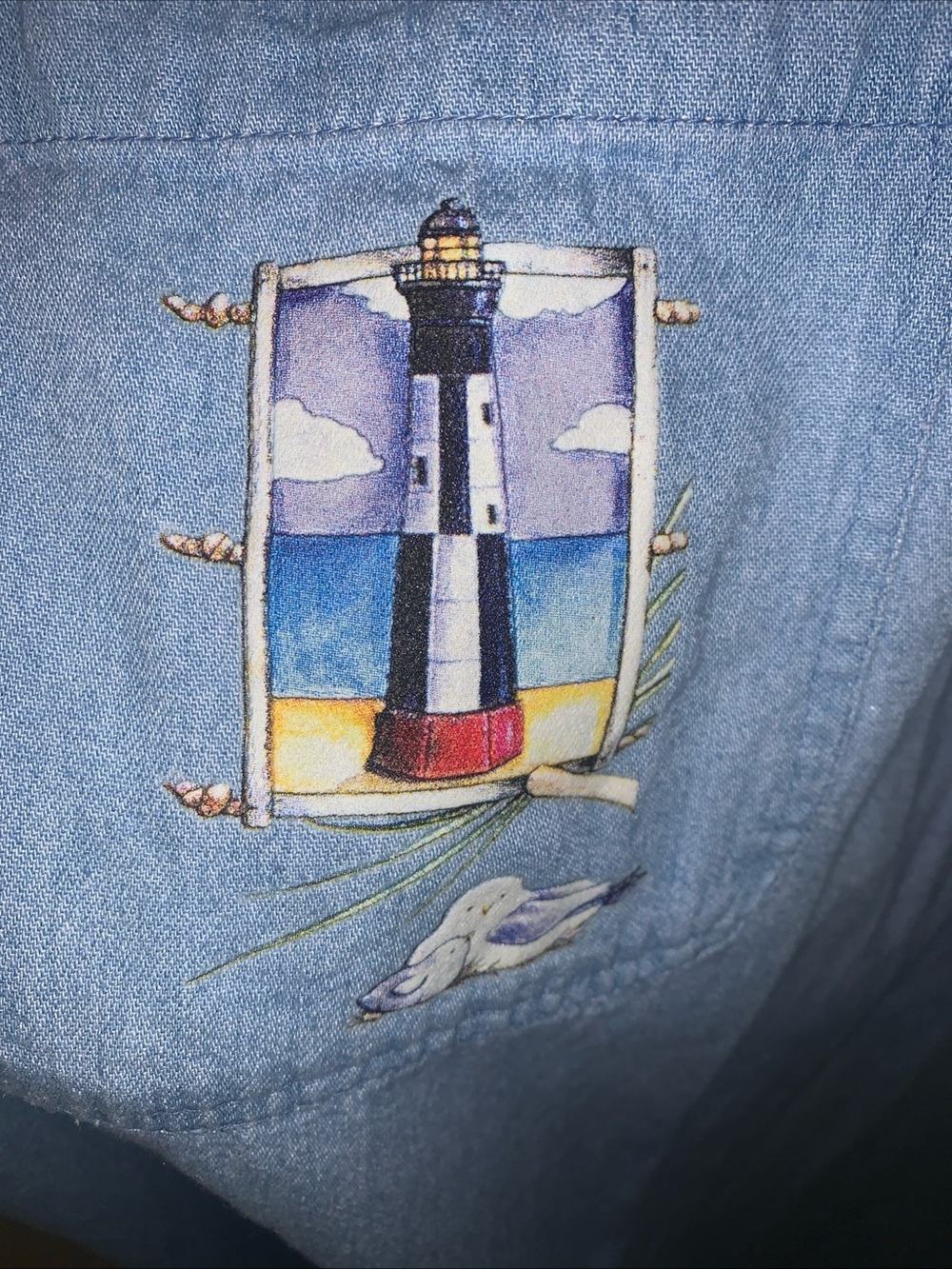 VTG Get Lucky Women’s 100%Cotton Lighthouse Dress Size M - Picture 4 of 11